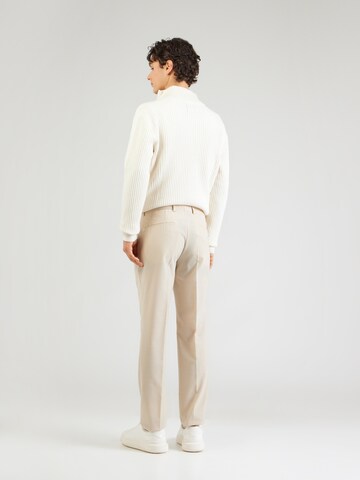 HUGO Slimfit Παντελόνι με τσάκιση 'Hesten232X' σε μπεζ: πίσω