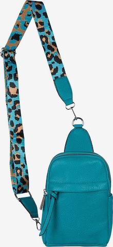 styleBREAKER Umhängetasche 'One Shoulder Rucksack Uni' in Blau: Vorderseite