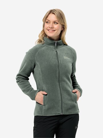 JACK WOLFSKIN Functionele fleece jas 'MOONRISE' in Groen: voorkant