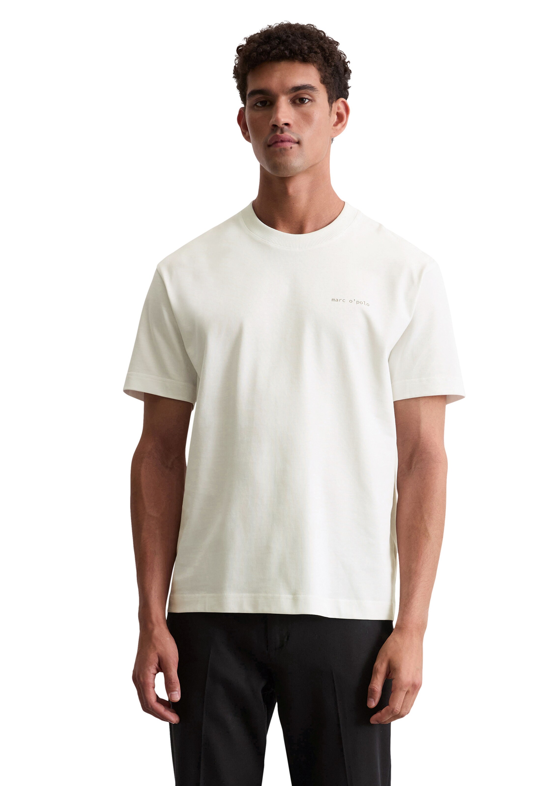 T-Shirt Marc O'Polo en blanc : devant