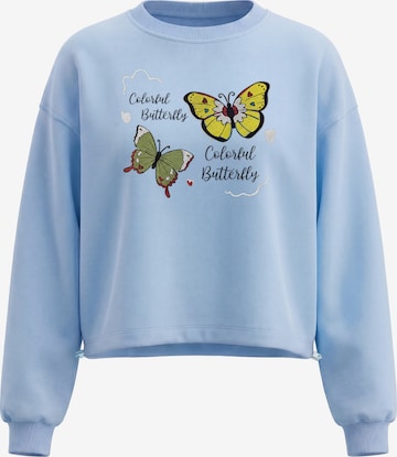 Sweat-shirt MYMO en bleu : devant