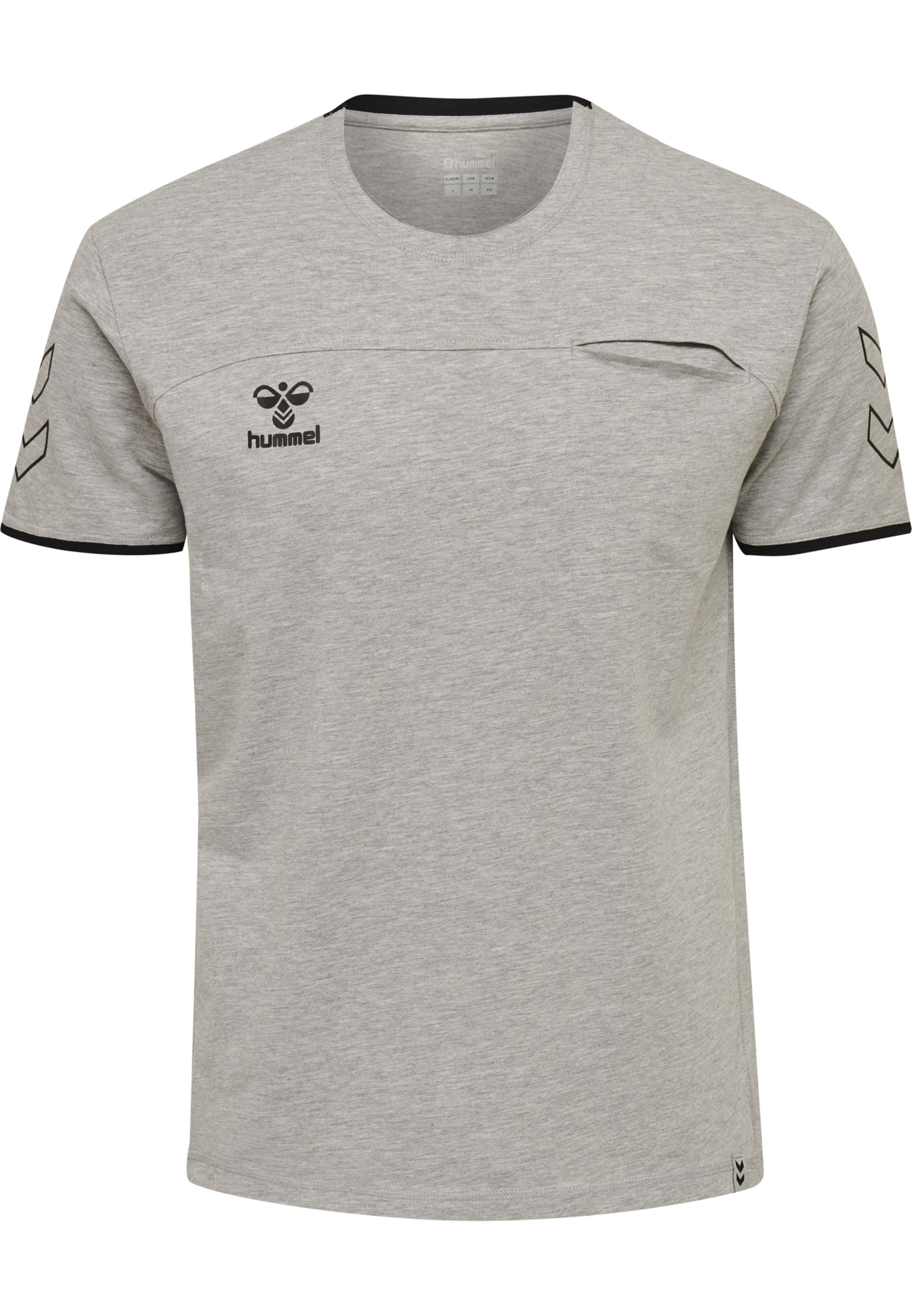 Hummel Λειτουργικό μπλουζάκι σε γκρι: μπροστά