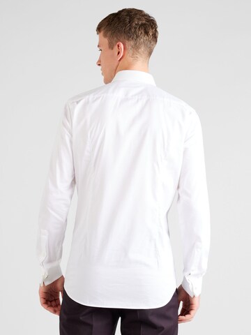 HUGO - Slim Fit Camisa clássica 'King' em branco