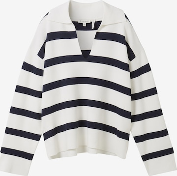 TOM TAILOR Sweater in White: front