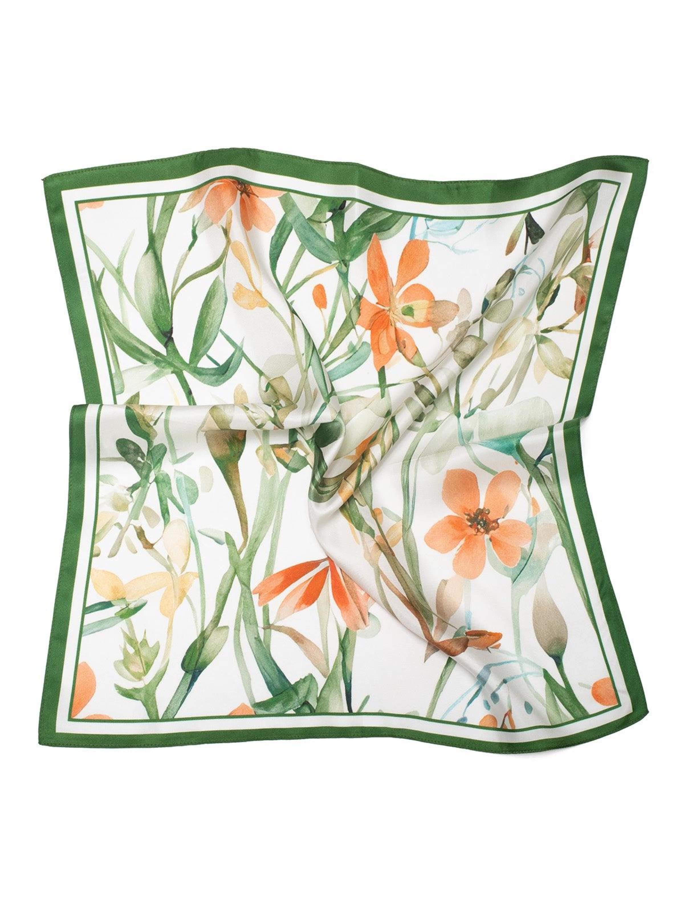 MayTree Scarf 'Sommerblüten' in White: front