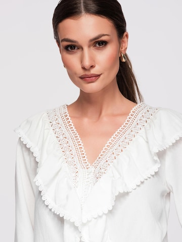 Ombre - Blusa en blanco