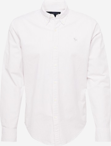 Abercrombie & Fitch Regular fit Overhemd in Wit: voorkant