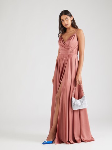 Robe de soirée mascara en rose