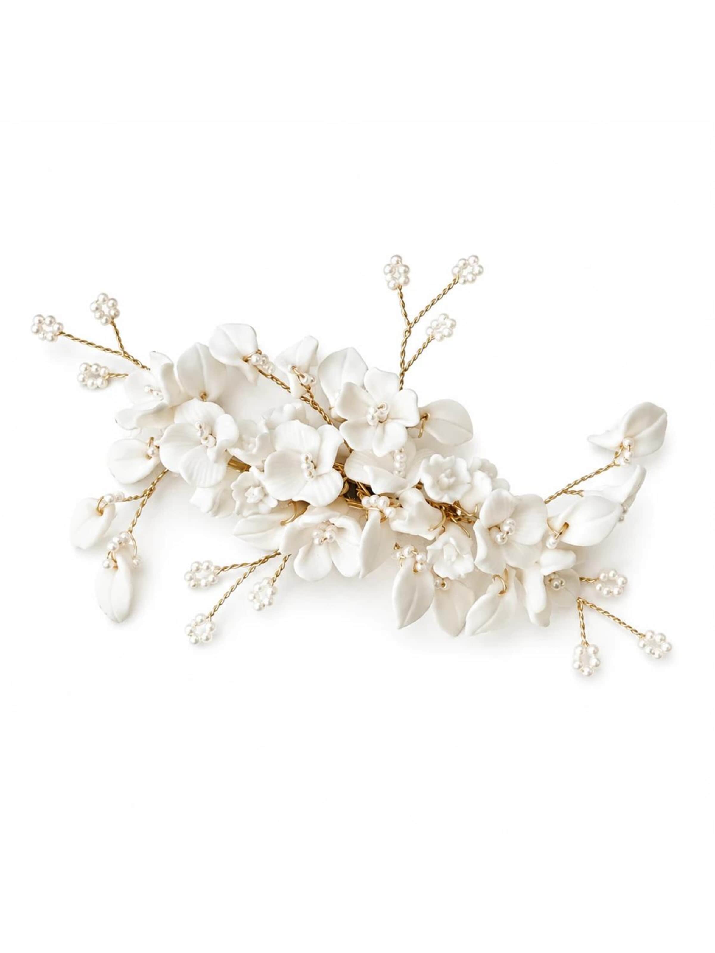 Sally Jane Bridal - Joyería para el pelo 'Lizzie Hairclip Gold' en oro: frente