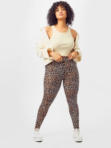 ONLY Carmakoma Skinny Leggings in Brown