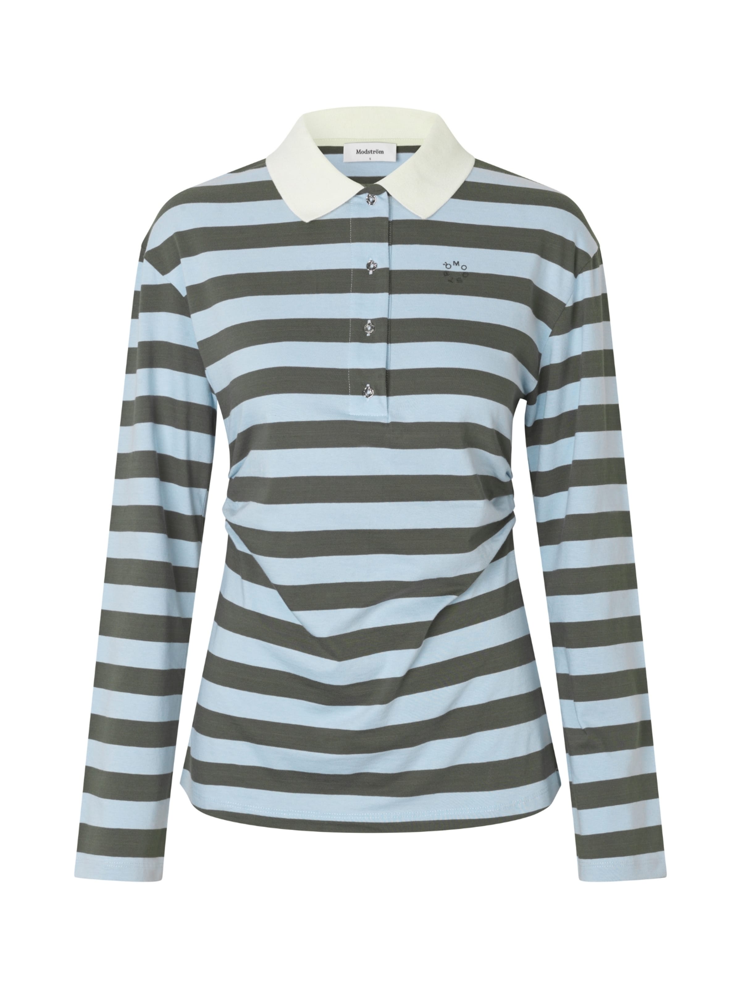 modström Poloshirt 'Stetsonmd LS in Blau: Vorderseite