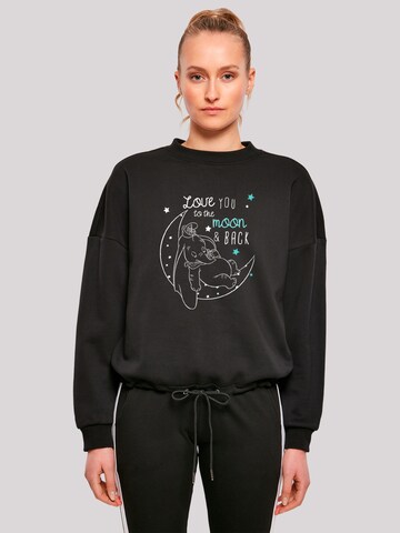 F4NT4STIC Sweatshirt 'Disney Dumbo Love You To The Moon' in Zwart: voorkant
