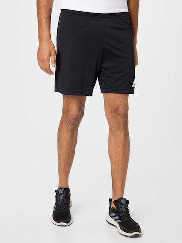 ADIDAS SPORTSWEAR Regular Workout Pants 'Entrada 22' in Black: front