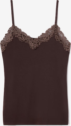 INTIMISSIMI Undershirt 'PRETTY FLOWERS' in Brown: front