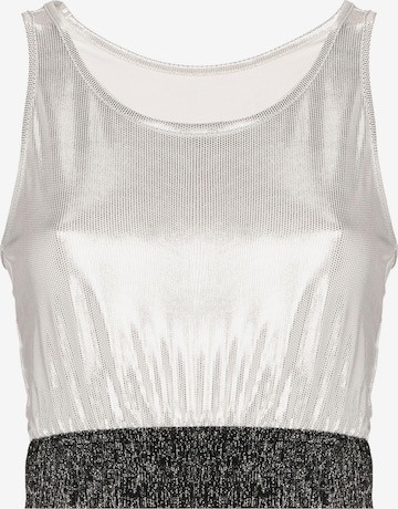 CIPO & BAXX Bustier in Silver: front
