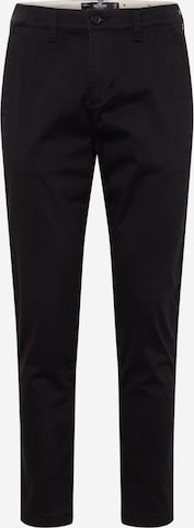 Regular Pantaloni eleganți de la HOLLISTER pe negru: față