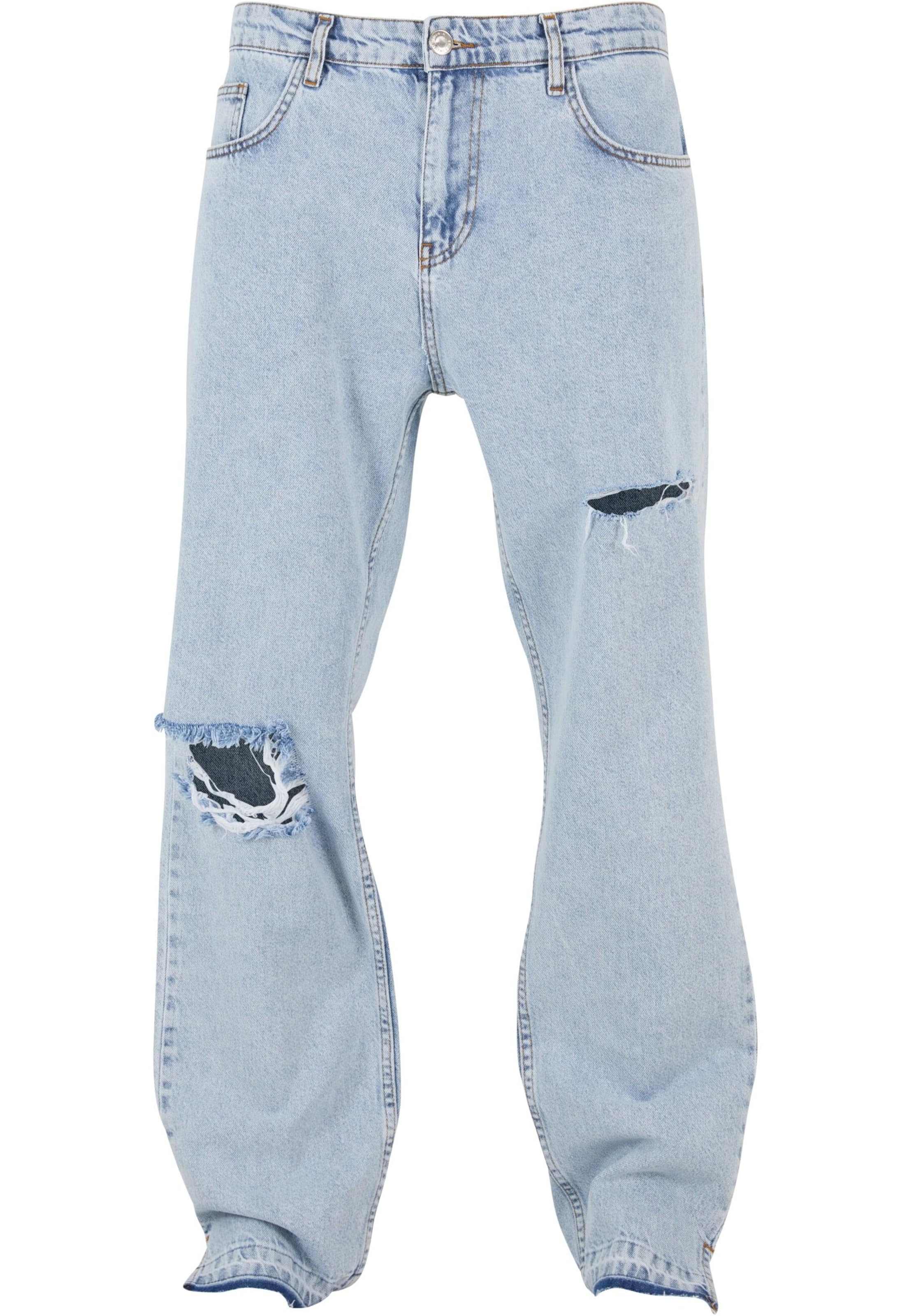 2Y Premium Wide leg Jeans in Blauw: voorkant