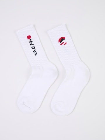 EDWIN Sokker 'KAMIFUJI SOCKS' i hvid: forside