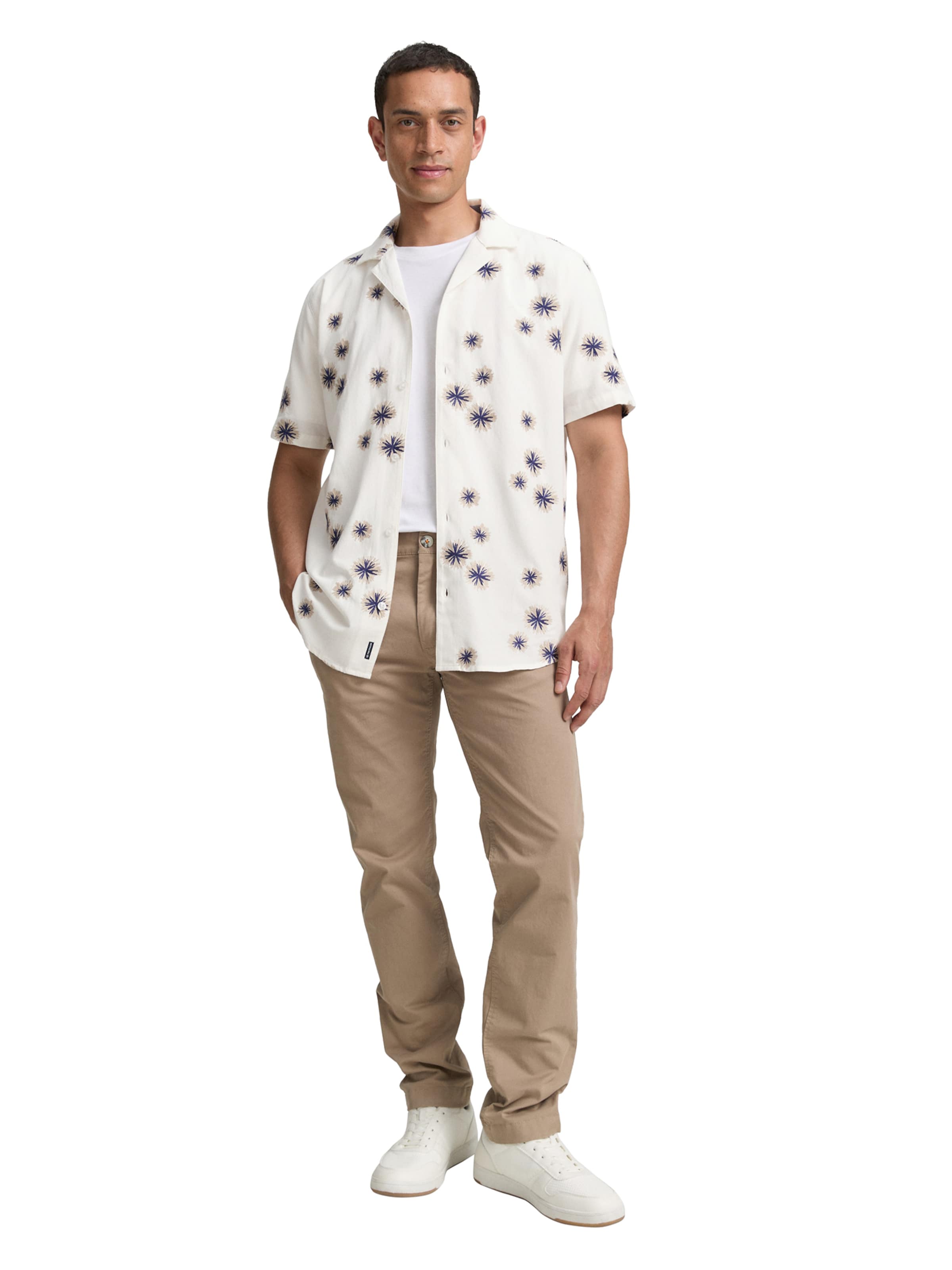 TOM TAILOR Regular fit Button Up Shirt in White