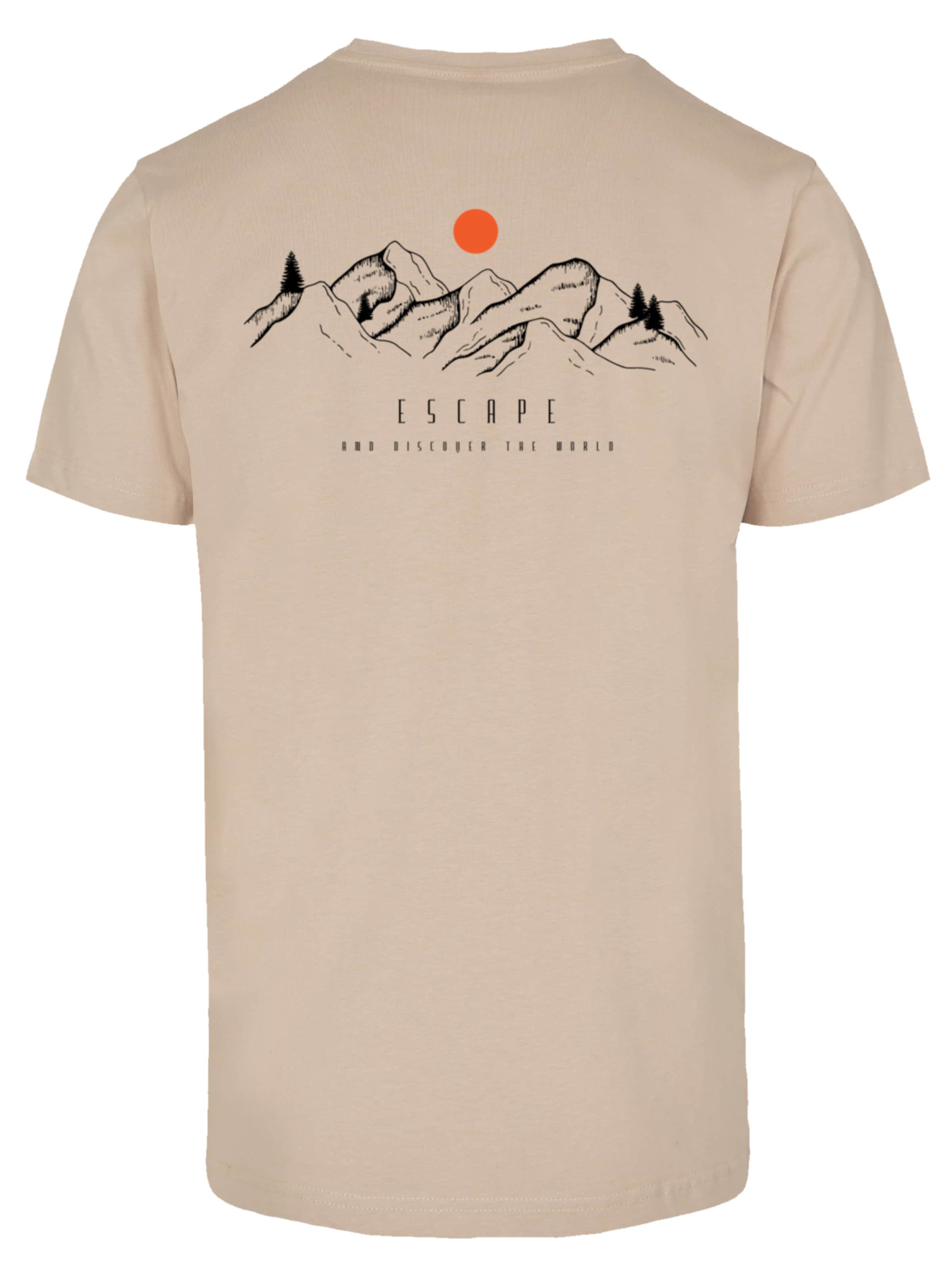 T-Shirt 'Discover the world' F4NT4STIC en beige