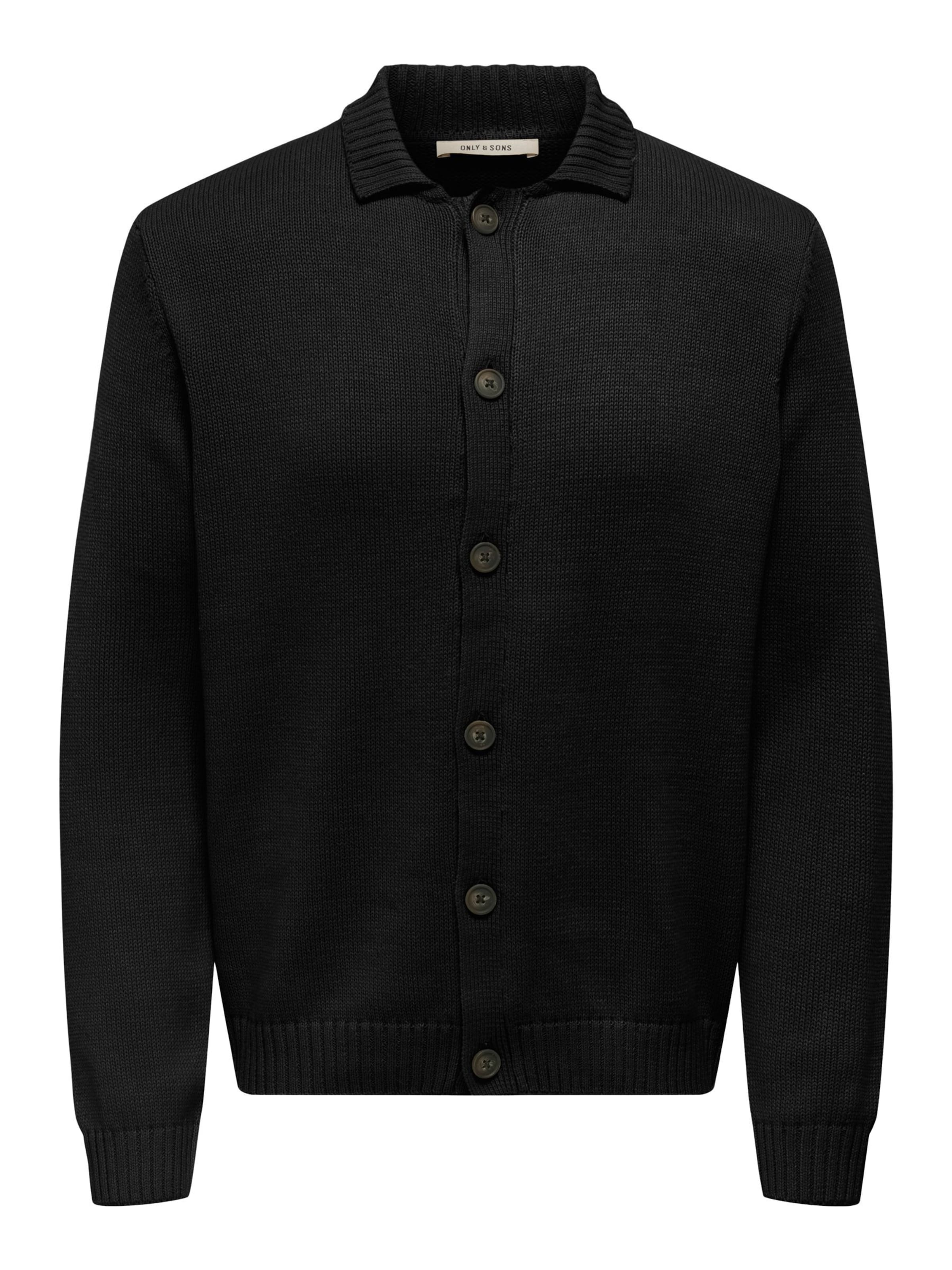 Only & Sons Knit cardigan 'ONSJacob' in Black, Item view