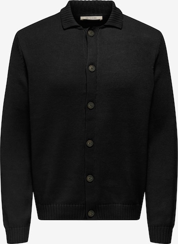 Only & Sons - Cárdigan 'ONSJacob' en negro: frente
