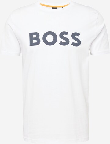 BOSS Koszulka 'Thinking' w kolorze biały: przód