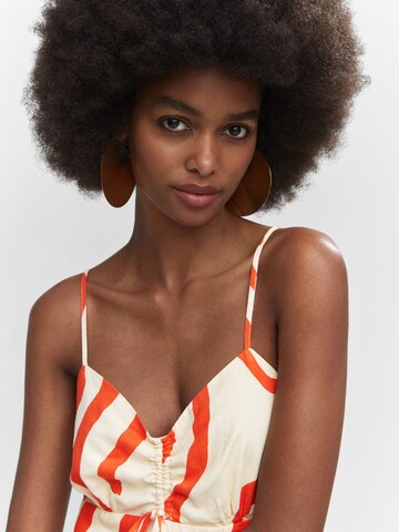 MANGO Kleid 'PEPITA' in Beige
