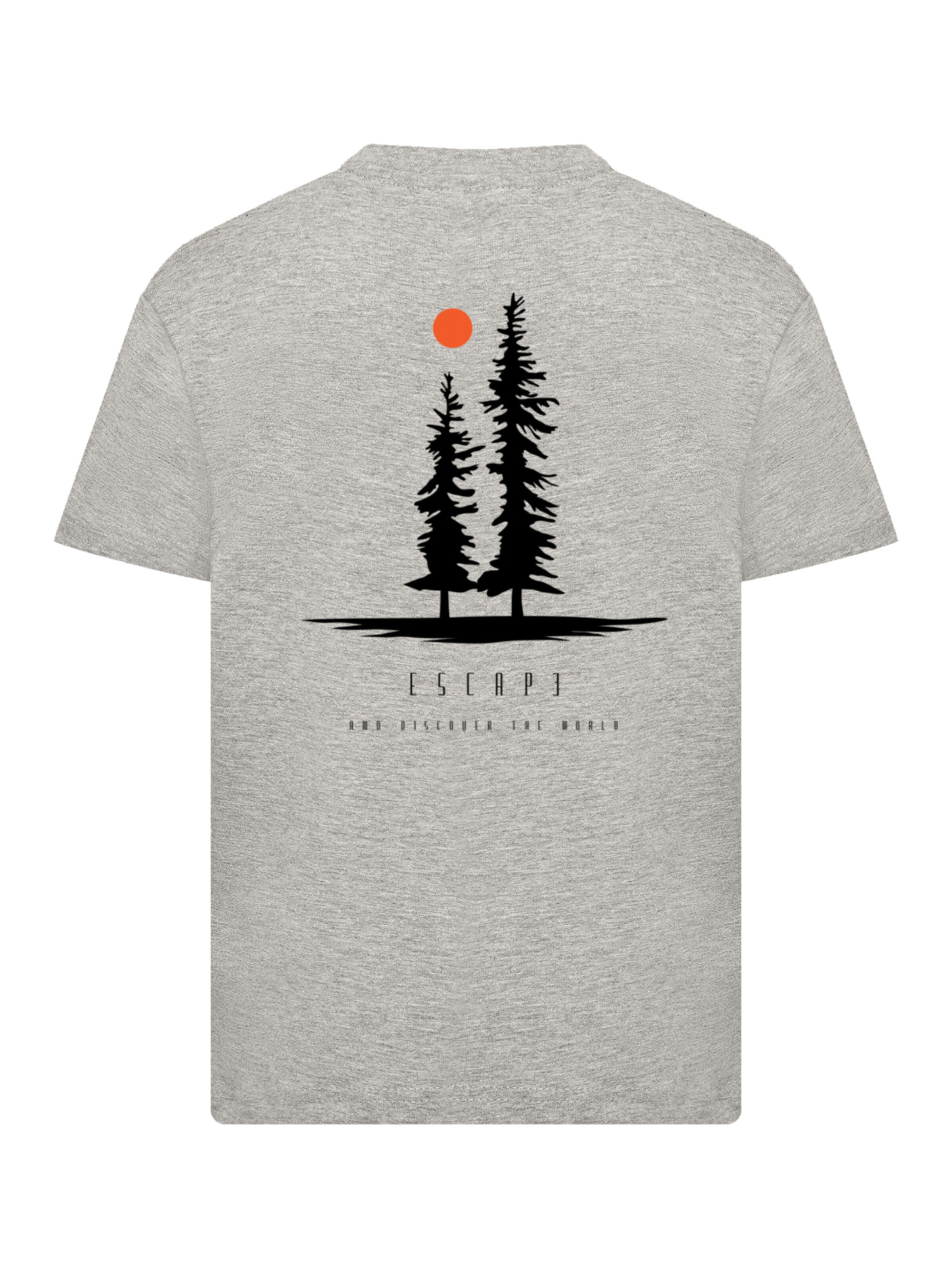 T-Shirt 'Escape Discover the World Pinetree' F4NT4STIC en gris