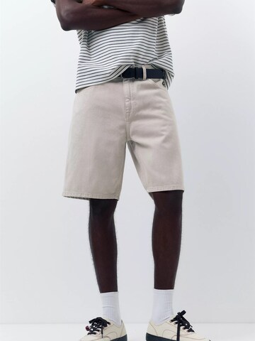 Pull&Bear Lużny krój Jeansy w kolorze szary: przód