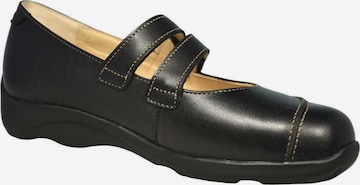 Finn Comfort Ballet Flats with Strap in Black