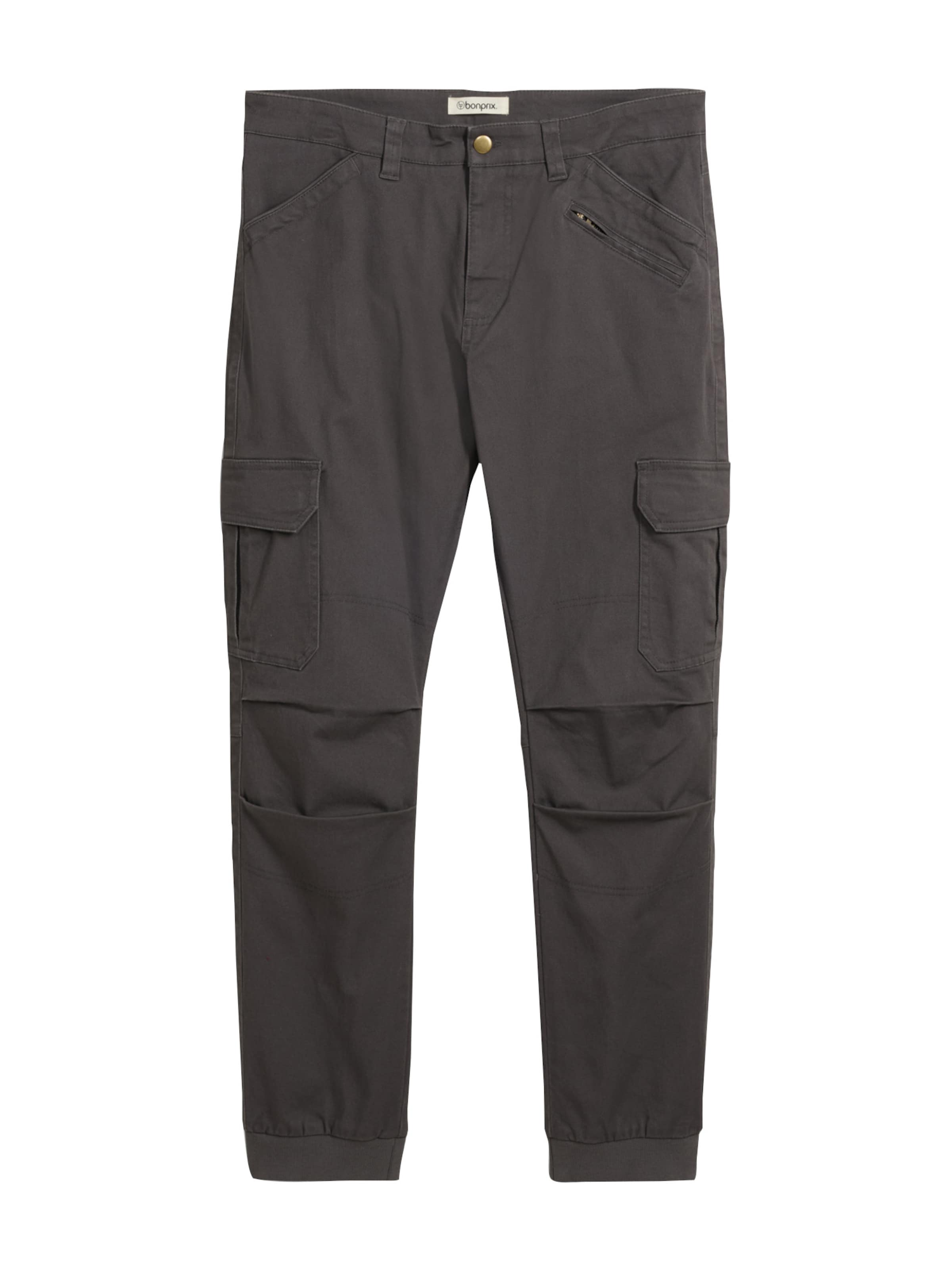 Effilé Pantalon cargo bonprix en gris : devant
