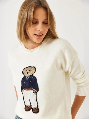 Bianco Lucci Pullover in Weiß