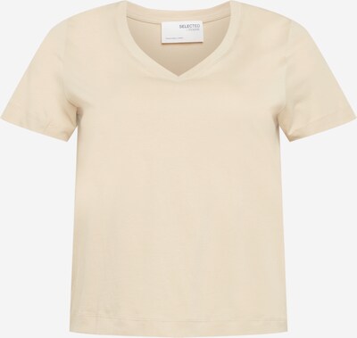 Selected Femme Curve T-shirt 'Andard' en beige, Vue avec produit