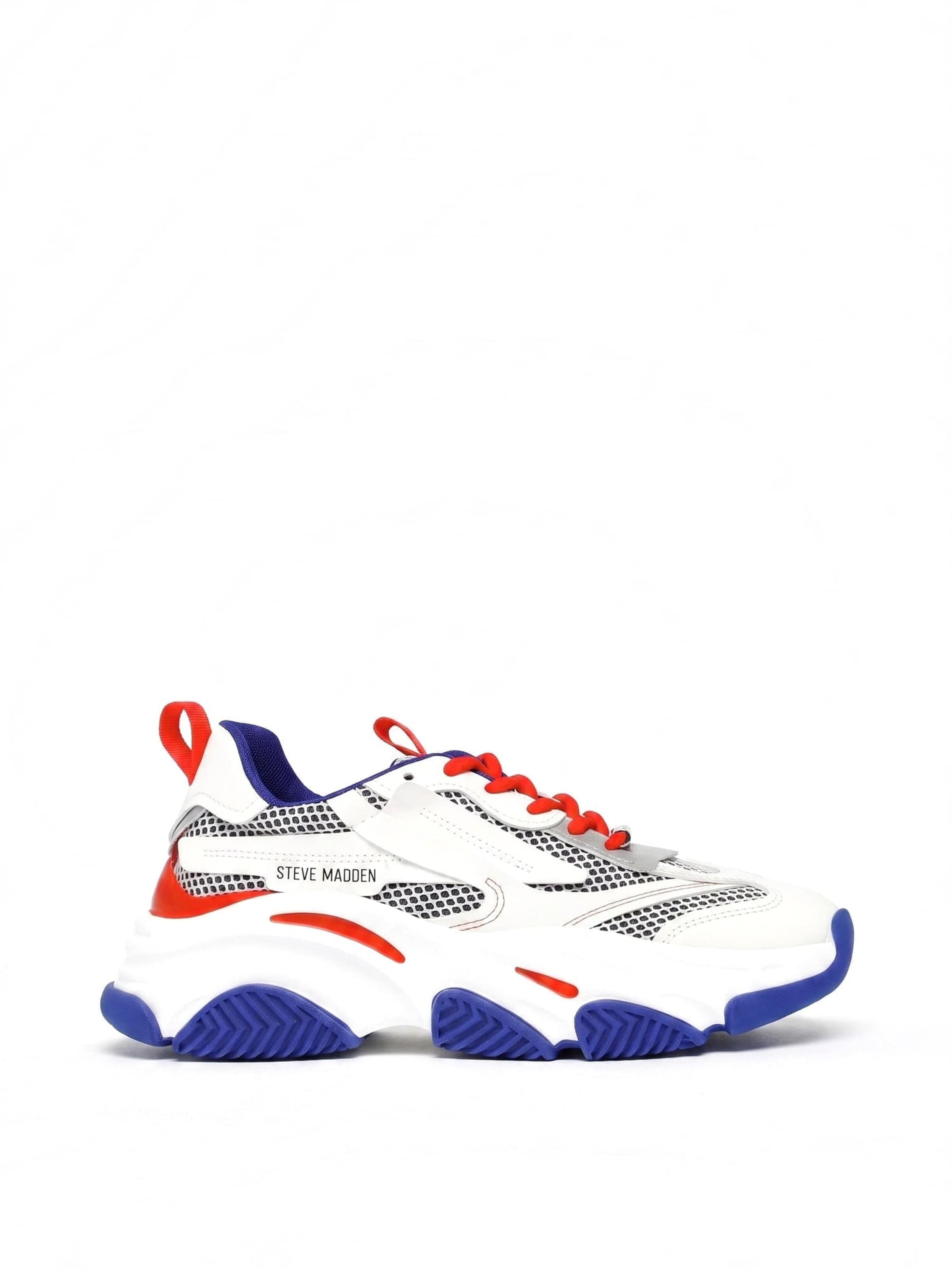 STEVE MADDEN Sneakers laag 'Womens Possession Blue / White Lace-Up Low-Profile Shoes' in 35,5 in de kleur Gemengde kleuren, Productweergave