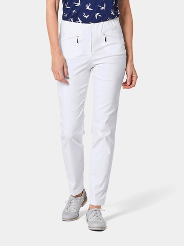 Goldner Slim fit Trousers ' LOUISA' in White: front
