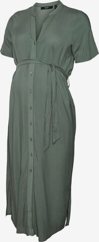 Vero Moda Maternity Košilové šaty 'VICA' – zelená: přední strana