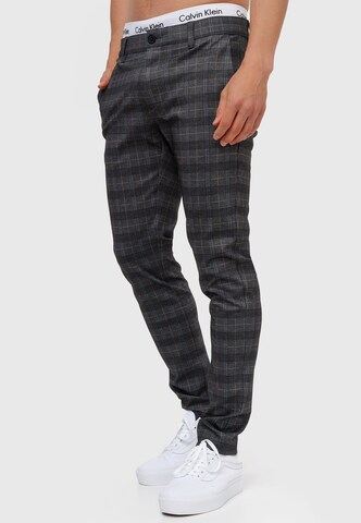 INDICODE JEANS Slimfit Chinohose 'Rodekro' in Grau