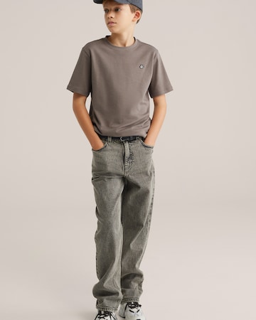 WE Fashion Loosefit Jeans i grå