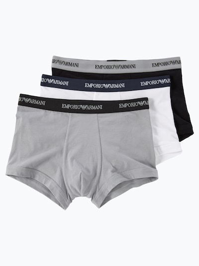 Emporio Armani Boxershorts in grau / schwarz / weiß, Produktansicht
