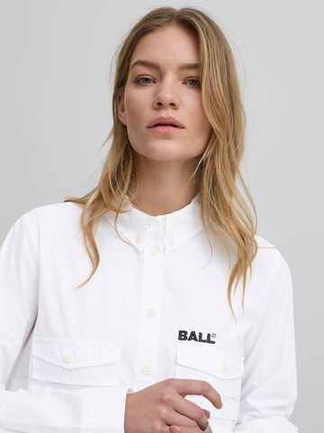 Ball Blouse ' BANORA CROPPED ' in White