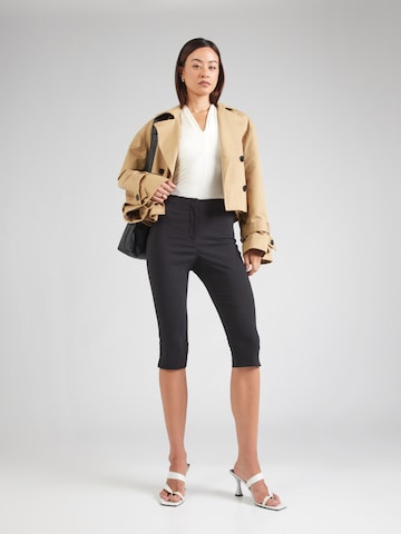 TOPSHOP Slim fit Trousers 'Bengaline' in Black