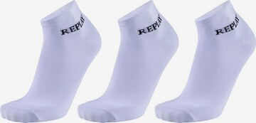 REPLAY Socks in White: front