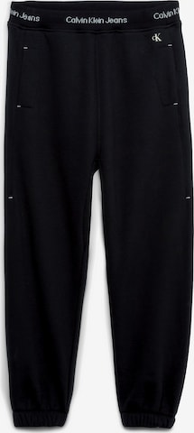 Calvin Klein Jeans Tapered Pants in Black: front