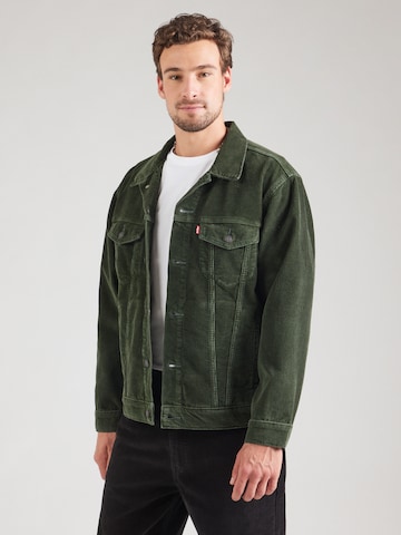 LEVI'S ® Демисезонная куртка 'Corduroy Relaxed Trucker Jacket' в Зеленый: спереди