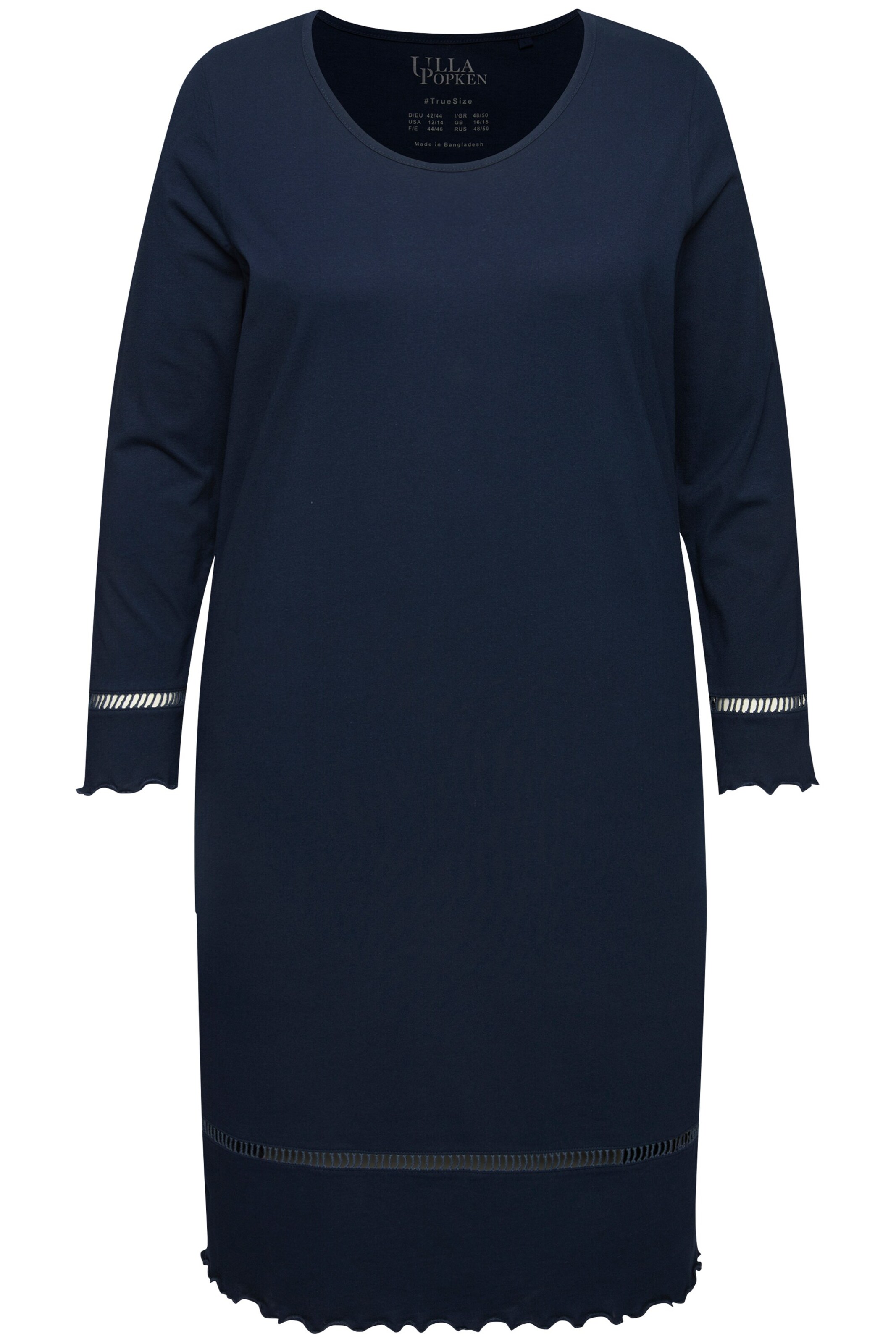 Ulla Popken Nachthemd in Blauw: voorkant