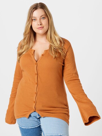 Public Desire Curve Blouse in Oranje: voorkant