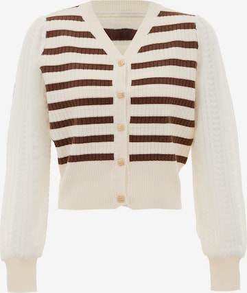 NAEMI - Casaco de malha em branco: frente