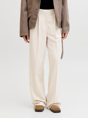 JJXX - Perna larga Calças com pregas 'JXELLIS' em bege: frente