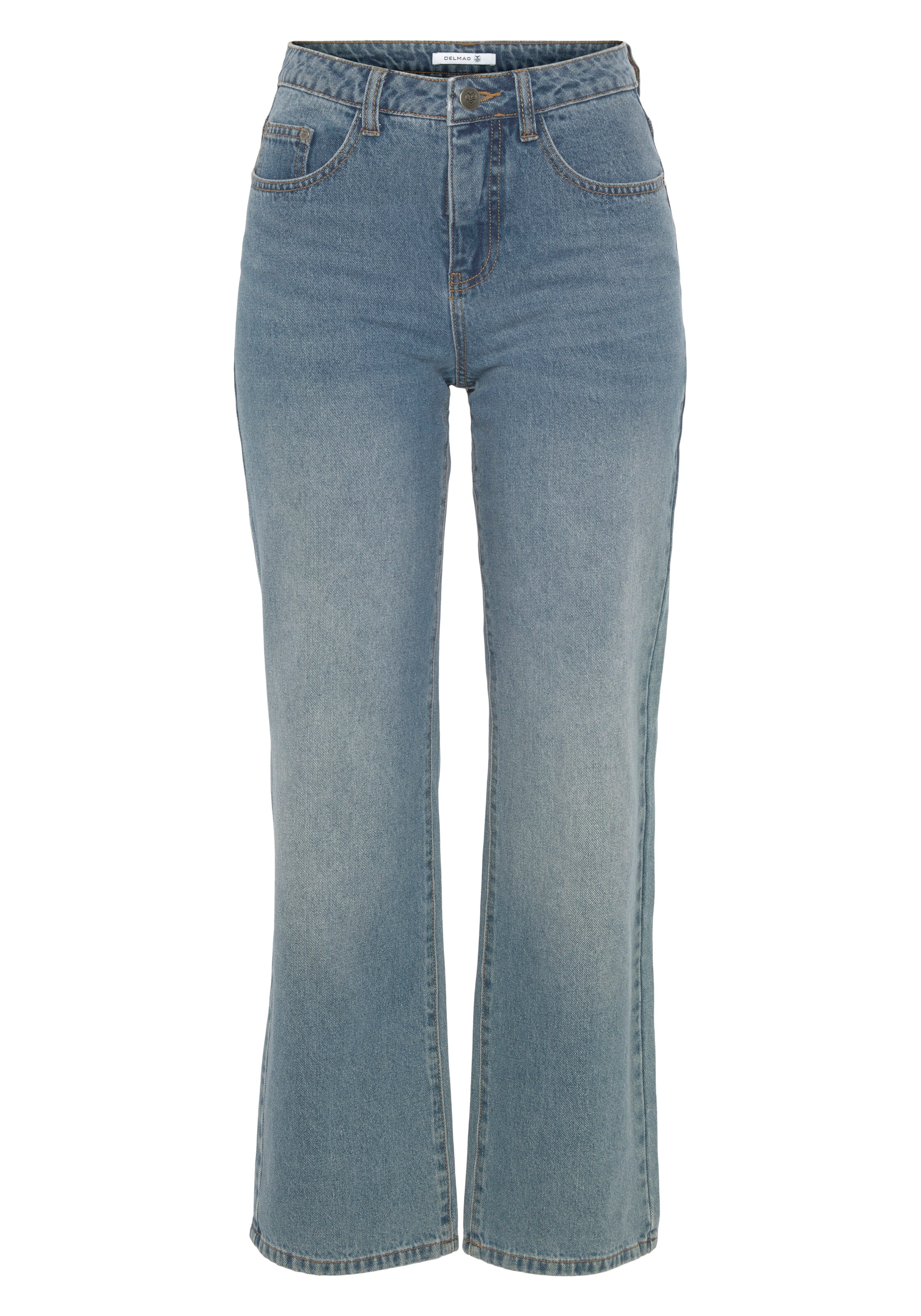 DELMAO Flared Jeans in Blau: Vorderseite